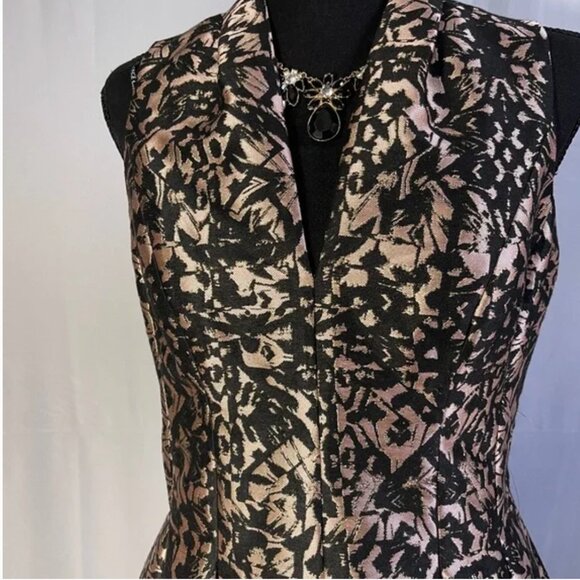 VINCE CAMUTO METALLIC JACQUARD DRESS Size 8 NEW WITH TAG! - Picture 6 of 8